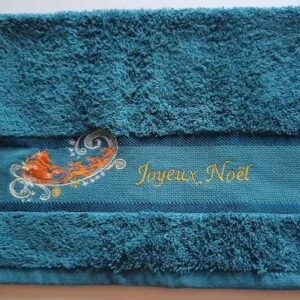 Serviette invité "Chariot de Noël"